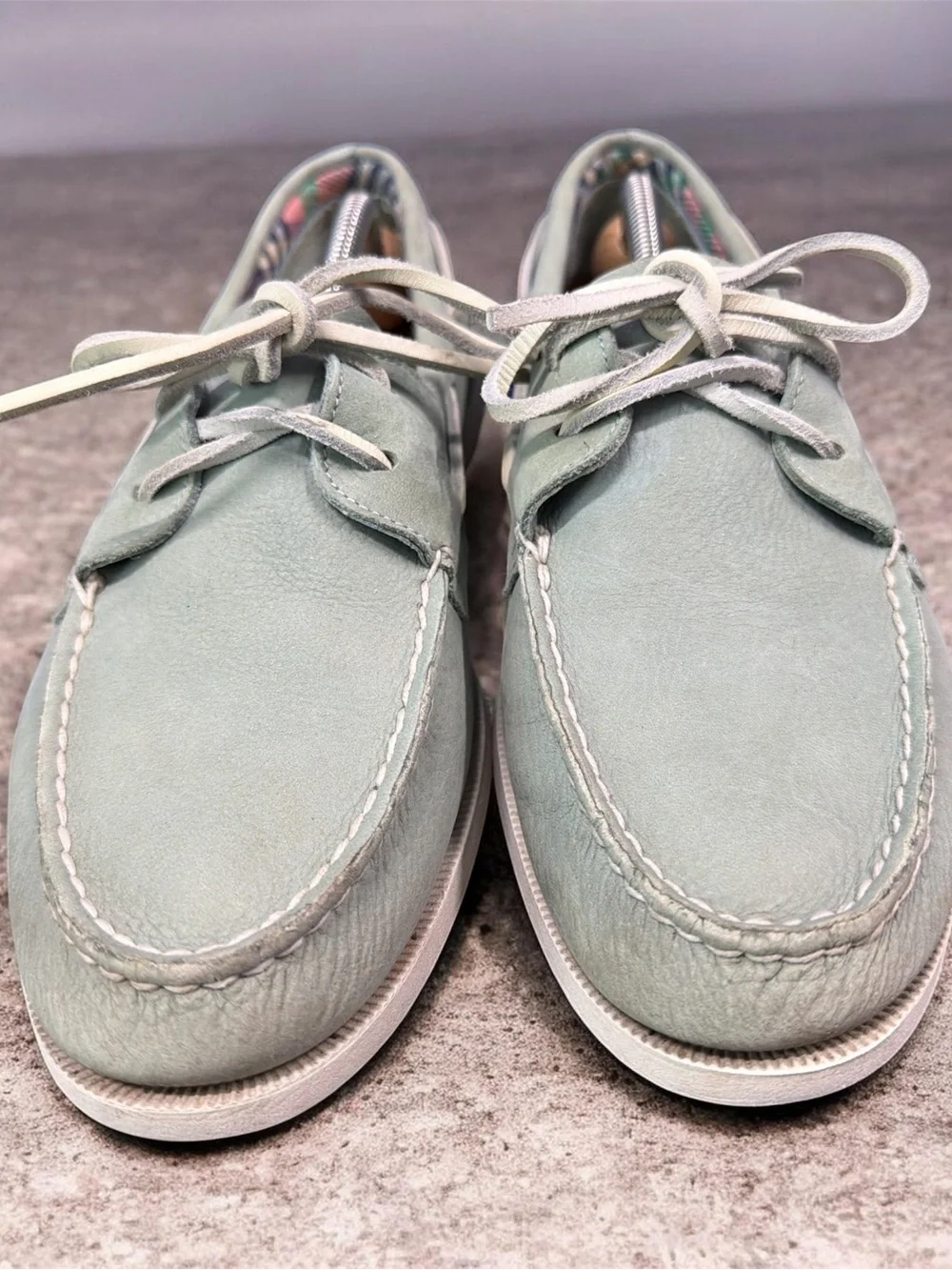 Sperry Top Sider Men's Casual Lace-Up Boat Shoes in Sage Green